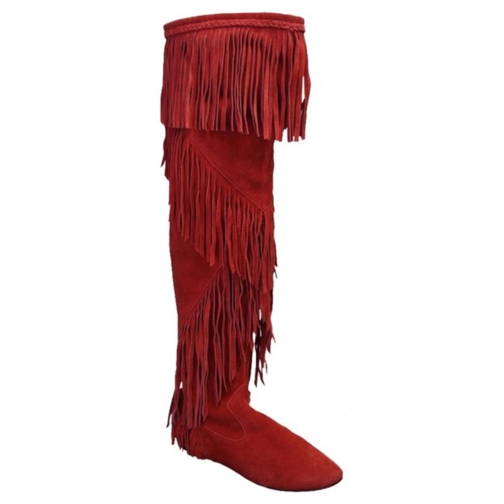Sam Edelman “Uri” Suede Over-the-Knee Fringe Boots